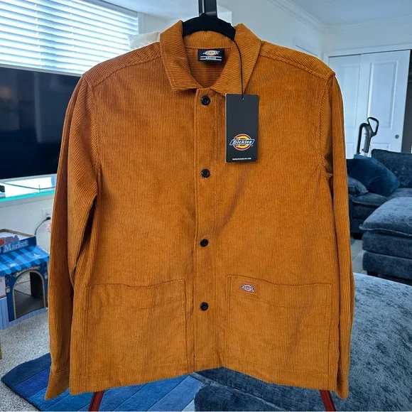 Dickie's Higginson Jacket in Burnt Orange Rust Chorduroy - Picture 5 of 15